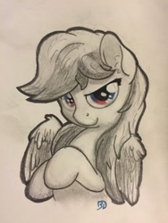 Size: 960x1280 | Tagged: safe, artist:bobdude0, derpibooru import, rainbow dash, pegasus, pony, solo, traditional art