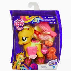 Size: 600x600 | Tagged: safe, applejack, earth pony, pony, brushable, fashion style, official, packaging, rainbow power, solo, toy