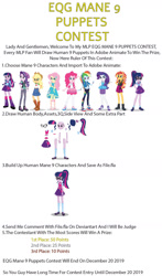 Size: 845x1435 | Tagged: safe, artist:cartoonmasterv3, applejack, fluttershy, pinkie pie, rainbow dash, rarity, sci-twi, starlight glimmer, sunset shimmer, twilight sparkle, twilight sparkle (alicorn), alicorn, equestria girls, contest, converse, eqg mane 9 puppets contest, humane five, humane seven, humane six, shoes