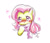 Size: 837x712 | Tagged: safe, artist:fuwaffle, fluttershy, pegasus, pony, blushing, clothes, scarf, simple background, solo