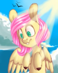 Size: 483x604 | Tagged: safe, artist:ellipsissyas, fluttershy, pegasus, pony, female, mare, pink mane, solo, yellow coat