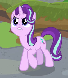 Size: 572x653 | Tagged: safe, screencap, starlight glimmer, pony, unicorn, a horse shoe-in, angry, cropped, cute, cute when angry, cutie mark, looking up, madorable, raised hoof, serious, serious face, solo