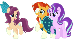 Size: 814x436 | Tagged: safe, artist:camomiie, starlight glimmer, sunburst, pony, family, female, male, offspring, parent:starlight glimmer, parent:sunburst, parents:starburst, shipping, starburst, straight