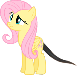 Size: 942x919 | Tagged: safe, fluttershy, pegasus, pony, female, hair, mare, pink mane, rukia, yellow coat