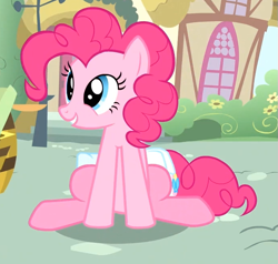 Size: 691x659 | Tagged: safe, screencap, pinkie pie, earth pony, pony, pinkie pride, cute, reaction image, solo