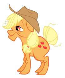 Size: 819x976 | Tagged: safe, artist:durpy, applejack, earth pony, pony, older, simple background, solo, transparent background, vexel