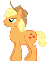 Size: 775x1030 | Tagged: safe, artist:durpy, applejack, applejack (male), earth pony, pony, rule 63, simple background, solo, transparent background, vexel