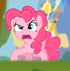 Size: 381x387 | Tagged: safe, screencap, pinkie pie, earth pony, pony, pinkie pride, reaction image, solo