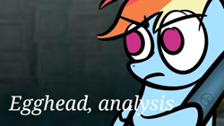 Size: 800x450 | Tagged: safe, artist:asymmetricalknot, derpibooru import, rainbow dash, pegasus, pony, exploitable meme, kowalski, kowalski analysis, meme, the penguins of madagascar