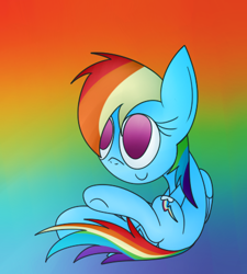 Size: 405x451 | Tagged: safe, artist:mr. rottson, derpibooru import, rainbow dash, pegasus, pony, cute, sitting, solo