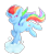 Size: 1024x1125 | Tagged: safe, artist:samandriilrf, derpibooru import, rainbow dash, pegasus, pony, cloud, cute, dashabetes, on a cloud, simple background, solo, transparent background, two toned wings, wings