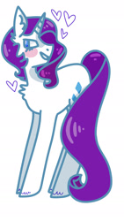 Size: 1080x1920 | Tagged: safe, artist:swineburst, rarity, pony, unicorn, blushing, heart, smiling, solo