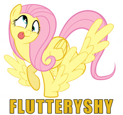 Size: 1500x1406 | Tagged: safe, artist:greaterlimit, artist:proenix, edit, fluttershy, pegasus, pony, derp, flutteryshy, simple background, solo, vector, wat, white background