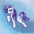 Size: 500x500 | Tagged: safe, artist:vogelspinne, rarity, pony, unicorn, female, horn, mare, solo, white coat