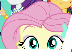 Size: 701x505 | Tagged: safe, screencap, fluttershy, rarity, sunset shimmer, better together, equestria girls, rollercoaster of friendship, cropped, female, offscreen character