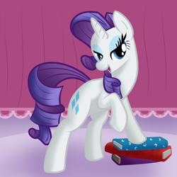 Size: 3000x3000 | Tagged: safe, artist:lxyacht, rarity, pony, unicorn, bedroom eyes, cloth, solo