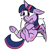 Size: 700x700 | Tagged: safe, artist:karpet-shark, derpibooru import, twilight sparkle, twilight sparkle (alicorn), alicorn, pony, bandage, female, grumpy, injured, mare, pillow, scrunchy face, solo, twily-daily