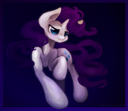 Size: 1024x887 | Tagged: safe, artist:isaeliseduk, rarity, pony, unicorn, lip bite, simple background, solo