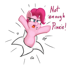 Size: 2000x2000 | Tagged: safe, artist:impcjcaesar, pinkie pie, earth pony, pony, female, fourth wall, mare, pink coat, pink mane, solo