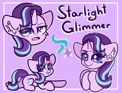 Size: 2600x2000 | Tagged: safe, artist:etoz, starlight glimmer, pony, unicorn, blushing, cute, ear fluff, eyebrows, female, glimmerbetes, mare, solo