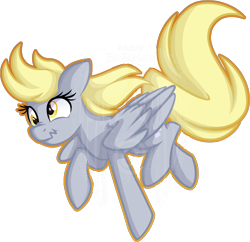 Size: 1310x1270 | Tagged: safe, artist:tuppkam1, derpy hooves, pony, simple background, solo, transparent background, watermark, wavy mouth