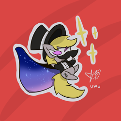 Size: 3000x3000 | Tagged: safe, artist:kaminakat, derpy hooves, clothes, costume, hat, mask, top hat
