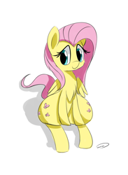 Size: 1442x1970 | Tagged: safe, artist:taurson, fluttershy, pegasus, pony, both cutie marks, cutie mark, female, mare, simple background, sitting, solo, white background, wide hips