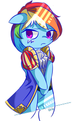 Size: 600x1000 | Tagged: safe, artist:walthooves, derpibooru import, rainbow dash, pegasus, pony, ace of spades, blushing, bottomless, clothes, cute, dress, rainbow dash always dresses in style, solo