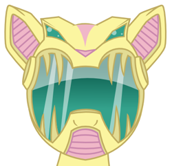 Size: 394x379 | Tagged: artist needed, source needed, safe, fluttershy, flutterbat, power rangers, prototype, yellow ranger