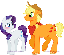 Size: 852x724 | Tagged: safe, artist:the-chibster, applejack, applejack (male), rarity, earth pony, pony, unicorn, female, male, rarijack, rarijack (straight), rule 63, shipping, straight