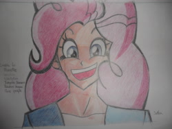 Size: 4320x3240 | Tagged: safe, artist:jofca, pinkie pie, equestria girls, open mouth, solo, traditional art