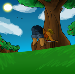 Size: 947x934 | Tagged: artist needed, safe, applejack, human, humanapplespike, humanized, solo