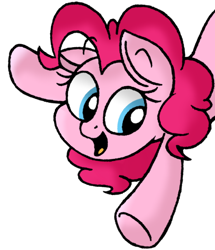 Size: 720x836 | Tagged: safe, artist:strangiesleepy, pinkie pie, earth pony, pony, female, mare, pink coat, pink mane, simple background, solo, transparent background