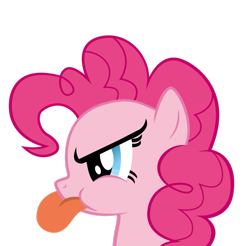 Size: 901x886 | Tagged: safe, artist:kuren247, pinkie pie, earth pony, pony, raspberry, simple background, solo, transparent background, vector