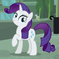 Size: 560x560 | Tagged: safe, screencap, rarity, pony, unicorn, made in manehattan, cropped, solo