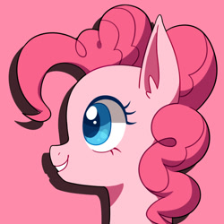 Size: 669x669 | Tagged: safe, artist:tomato mameta, pinkie pie, earth pony, pony, bust, grin, happy, portrait, smiling, solo