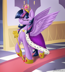 Size: 1346x1500 | Tagged: safe, artist:moonlightfl, derpibooru import, twilight sparkle, twilight sparkle (alicorn), alicorn, pony, female, mare, regal, solo, twilight scepter