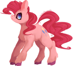 Size: 1024x927 | Tagged: safe, artist:marshmellowcannibal, pinkie pie, earth pony, pony, female, mare, pink coat, pink mane, simple background, solo, transparent background