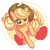 Size: 96x96 | Tagged: safe, artist:ef, artist:ef74, applejack, earth pony, pony, cutie mark, limited palette, lowres, pixel art, pixiv, running, simple background, solo, transparent background