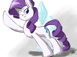 Size: 2048x1516 | Tagged: safe, artist:marvelousqueen, rarity, pony, unicorn, female, horn, mare, solo, white coat