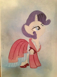 Size: 2448x3264 | Tagged: safe, artist:scarfi5h, rarity, pony, unicorn, clothes, dress, solo, traditional art