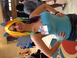 Size: 3264x2448 | Tagged: safe, derpibooru import, rainbow dash, human, a-kon, clothes, cosplay, irl, irl human, photo