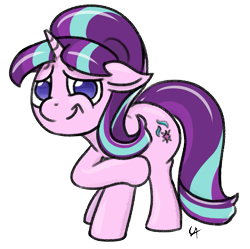 Size: 895x893 | Tagged: safe, artist:underwoodart, starlight glimmer, pony, unicorn, awkward smile, simple background, sorry, transparent background