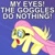 Size: 450x450 | Tagged: safe, edit, edited screencap, screencap, fluttershy, pegasus, pony, hurricane fluttershy, caption, goggles, image macro, open mouth, reaction image, reference, solo, the simpsons