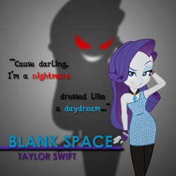 Size: 1080x1080 | Tagged: safe, artist:joeycrick, rarity, equestria girls, album cover, armpits, music, taylor swift