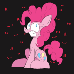 Size: 2048x2048 | Tagged: safe, artist:mr. rottson, pinkie pie, earth pony, pony, alone, scared, solo