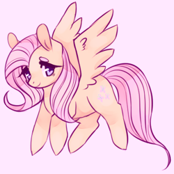 Size: 422x422 | Tagged: safe, artist:gothcream, fluttershy, pegasus, pony, female, mare, pink mane, solo, yellow coat