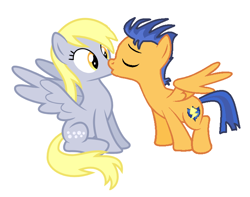 Size: 762x600 | Tagged: safe, artist:themexicanpunisher, derpy hooves, flash sentry, pegasus, pony, base used, derpsentry, derpy hooves gets all the stallions, female, kissing, male, mare, shipping, simple background, stallion, straight, white background