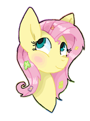 Size: 685x921 | Tagged: safe, artist:lechicomess, fluttershy, pegasus, pony, female, flower in hair, mare, solo