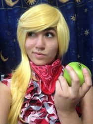 Size: 822x1096 | Tagged: safe, artist:magyktrix, applejack, human, cosplay, irl, irl human, photo, solo